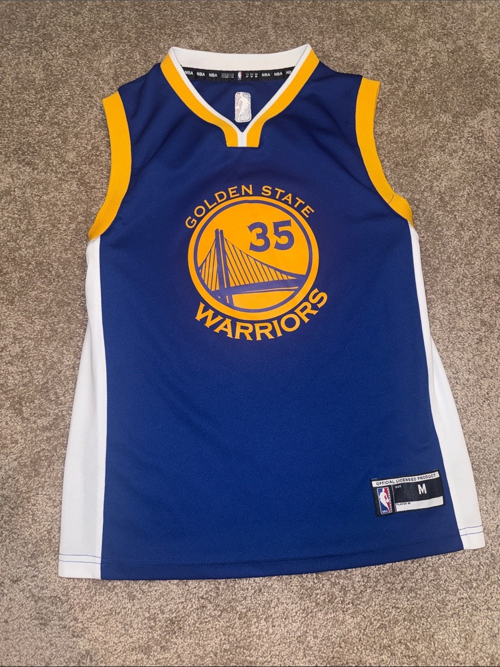 NBA Golden State Warriors Durant Jersey - Medium. B14